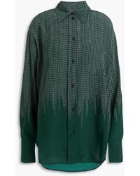 Victoria Beckham - Printed Silk Crepe De Chine Shirt - Lyst