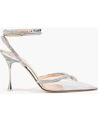 Mach & Mach - Crystal-embellished Leather And Pvc Pumps - Lyst