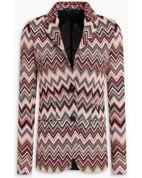 Missoni - Crochet-Knit Cotton-Blend Blazer - Lyst