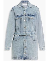 IRO - Glacian minikleid aus denim mit gürtel - Lyst