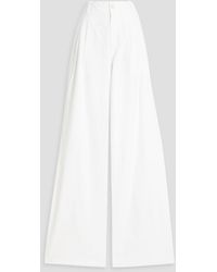 Nili Lotan - Flavie Cotton-blend Twill Wide-leg Pants - Lyst