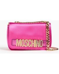 Moschino - Embellished Satin Cross-body Bag - Lyst
