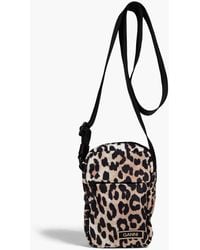 Ganni - Leopard-print Shell Shoulder Bag - Lyst