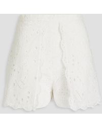 Charo Ruiz - Alida Broderie Anglaise Cotton-blend Shorts - Lyst
