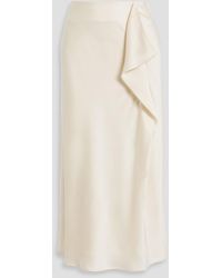Jonathan Simkhai - Blane Draped Satin-Crepe Midi Skirt - Lyst