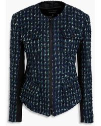 Emporio Armani - Wool-blend Bouclé-tweed Jacket - Lyst