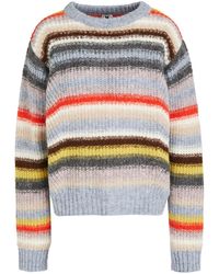 white loose knit jumper
