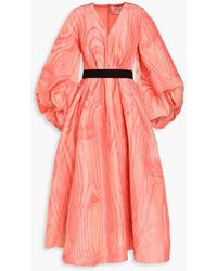 ROKSANDA - Yasha Belted Printed Taffeta Midi Dress - Lyst