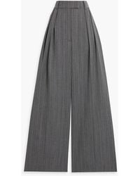 Anine Bing - Lou gestreifte hose mit weitem bein aus jacquard aus einer wollmischung - Lyst