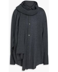 DARKPARK - Georgia Draped Wool Shirt - Lyst