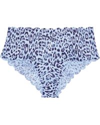 Cosabella - Never Say Never Leopard-print Stretch-lace Low-rise Briefs - Lyst