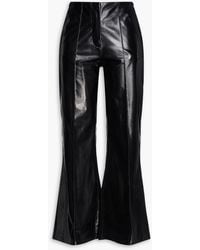 Stand Studio - Jayne Cropped Faux Leather Flared Pants - Lyst
