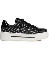 michael kors allie floral appliqué leather sneaker