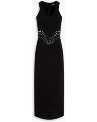 David Koma - Crystal-Embellished Jersey Midi Dress - Lyst