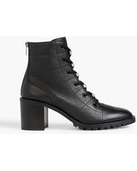 Jimmy Choo - Bren 65 Crystal-embellished Pebbled-leather Combat Boots - Lyst