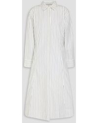 Alex Mill - Jules Striped Cotton-Blend Poplin Midi Shirt Dress - Lyst