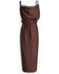 Jacquemus - Tablier Satin Midi Dress - Lyst