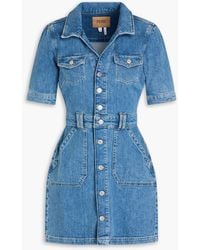 PAIGE - Mayslie Denim Mini Shirt Dress - Lyst