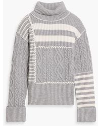 Jonathan Simkhai - Maggi Ribbed And Cable-Knit Wool And Cashmere-Blend Turtleneck Sweater - Lyst