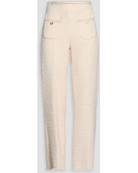 Sandro - Cotton-Blend Bouclé-Tweed Bootcut Pants - Lyst
