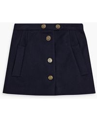 RED Valentino - Skirt-effect Wool-blend Felt Shorts - Lyst