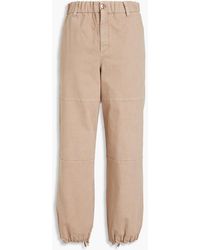 Brunello Cucinelli - Bead-embellished High-rise Tapered Jeans - Lyst