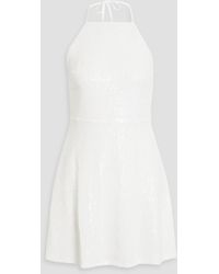 HVN - Reece Sequined Cotton-tulle Mini Dress - Lyst