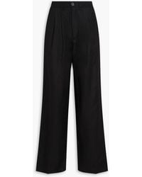 Anine Bing - Hose "carrie" mit geradem bein aus twill mit falten - Lyst