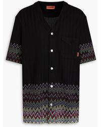 Missoni - Appliquéd Crochet-knit Cotton Shirt - Lyst
