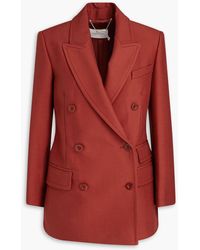 Zimmermann - Double-breasted Wool-blend Blazer - Lyst