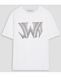JW Anderson - T-shirt aus baumwoll-jersey mit print - Lyst
