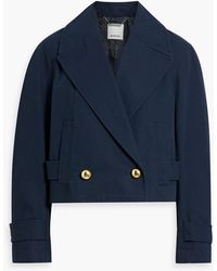 Jonathan Simkhai - Olina Cropped Double-breasted Cotton Jacket - Lyst