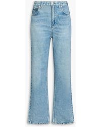Rag & Bone - Miramar Shannon Denim-Effect Print French Cotton-Terry Straight-Leg Pants - Lyst