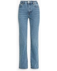 FRAME - The Ruler High-Rise Straight-Leg Jeans - Lyst