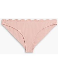 Marysia Swim - Santa Barbara Textured Stretch-crepe Mid-rise Bikini Briefs - Lyst