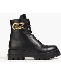 Giuseppe Zanotti - Tankie Embellished Leather Combat Boots - Lyst