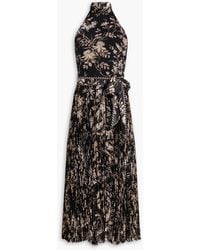 Zimmermann - Pleated Floral-print Georgette Midi Dress - Lyst