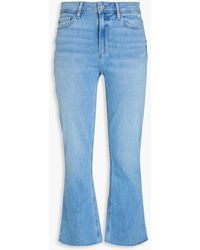 PAIGE - Colette Cropped High-Rise Flared Jeans - Lyst