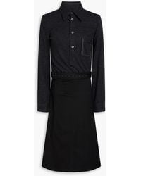 Maison Margiela - Embroidered Wool Midi Shirt Dress - Lyst