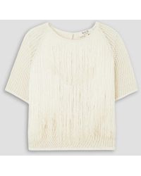 Sea - Pari Fringed Open-knit Cotton Top - Lyst