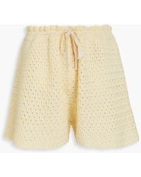 Jil Sander - Crocheted Cotton Shorts - Lyst