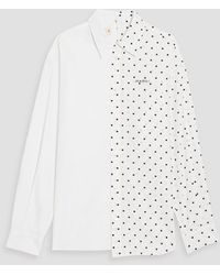Marni - Hemd aus popeline und baumwoll-walkstoff mit polka-dots - Lyst