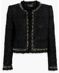 Versace - Embellished Metallic Boucle-tweed Jacket - Lyst