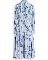Emilia Wickstead - Anatola Pleated Floral-print Crepe Midi Shirt Dress - Lyst
