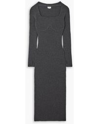 Patou - Midikleid aus einer gerippten wollmischung - Lyst