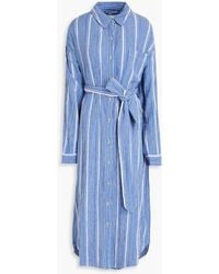 Mara Hoffman - Sylvia Belted Striped Cotton-gauze Shirt Dress - Lyst