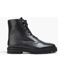 Stuart Weitzman - Mila Leather Combat Boots - Lyst