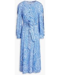 Rodebjer - Alice Belted Printed Midi Shirt Dress - Lyst