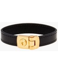 Dunhill - Leather And Gold-tone Bracelet - Lyst
