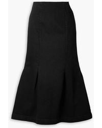 Khaite - Levine Denim Midi Skirt - Lyst